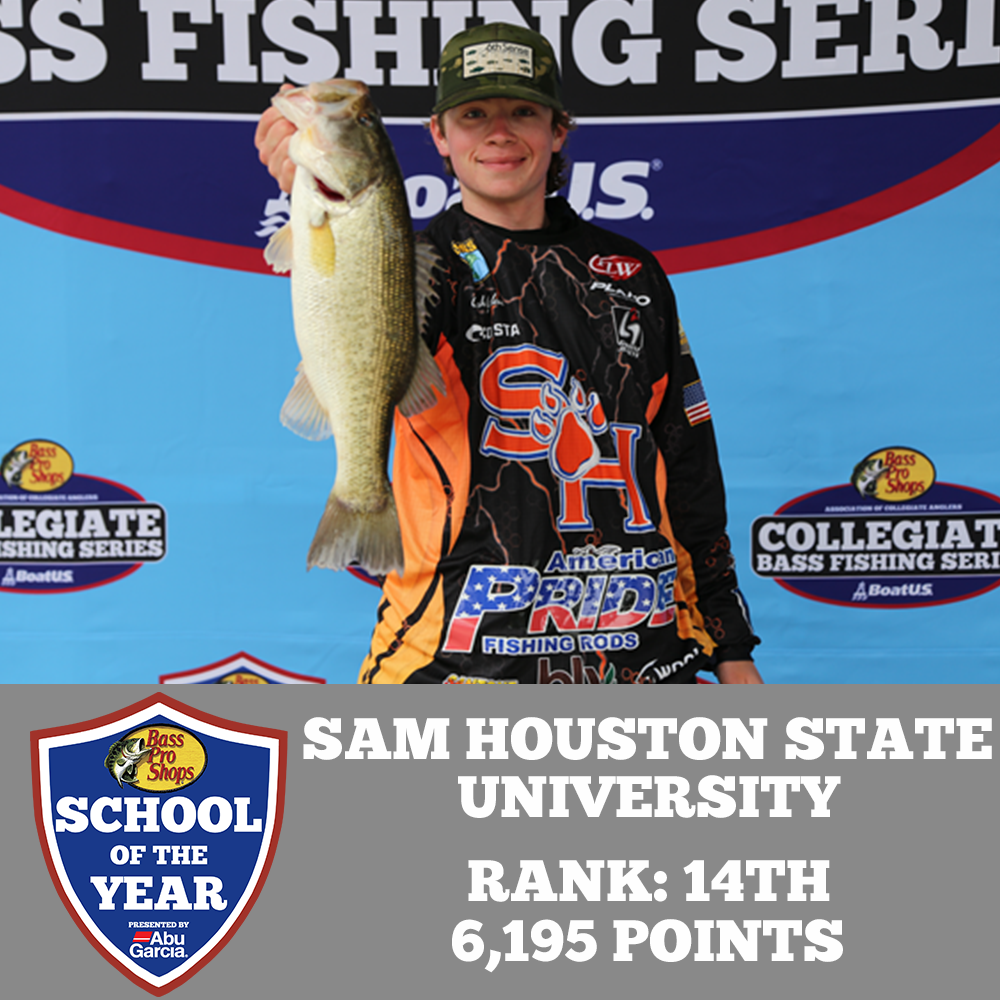14th Place - Sam Houston State University - Collegiate Bass Championship